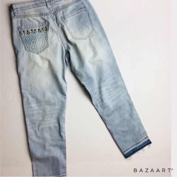 Desigual NWT Denim Jeans white wash Size 26 - Picture 7 of 9